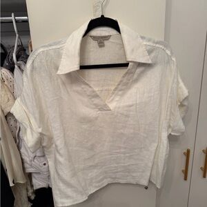 Banana Republic Cream Linen Shirt